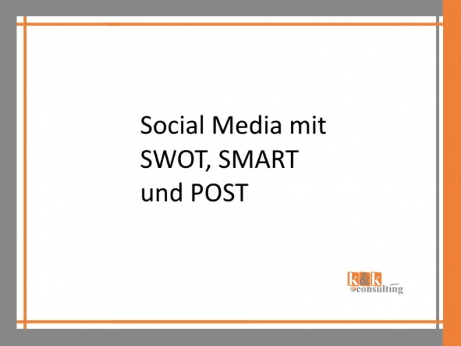 Social Media mit SWOT, SMART und POST